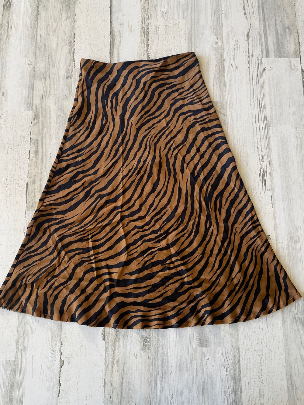 Silk Nili Lotan Bronze Tiger Print Lane Skirt A-Line NWT $650 NWT